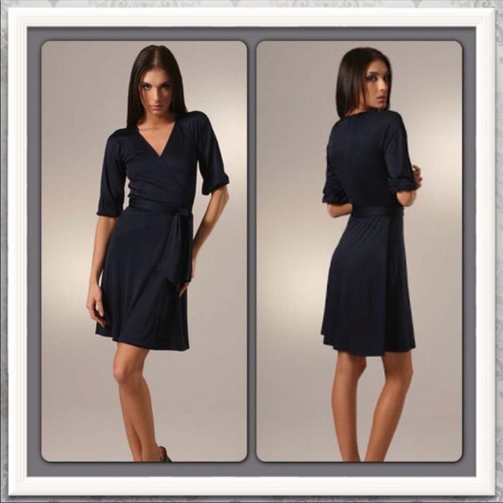 DVF Andrina navy blue dress